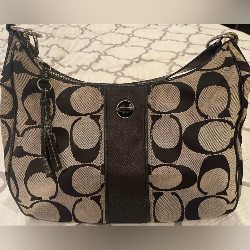 *Vintage* Coach est 1941 Signature Jacquard Hobo Bag